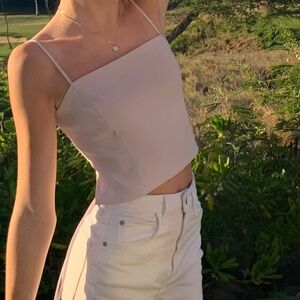 Zara lavender tie top
